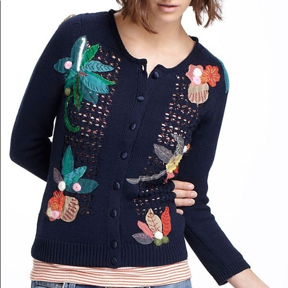 Anthropologie Mona + Mabel Floriography cardigan s